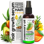 Rosemary Oil and Rice Water Hair Growth Spray - Serum with Biotin Keratin Caffeine Vitamins C & B5 for Hair Mask Hair Care Scalp Treatment Thickening Dry Damaged Hair for Women & Men