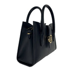 Michael Kors Gabby Small Black Leather Satchel Bag