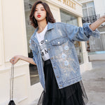 Ripped Denim Short Jacket Women