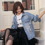 Ripped Denim Short Jacket Women