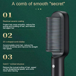 Hair Straightener Brush Straightening Curler Hot Comb Electric