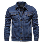 Casual Blue Lapel Jeans Jackets