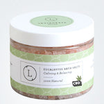CBD Natural Eucalyptus Bath Salts with CBD, Calming and relaxing (THC free)