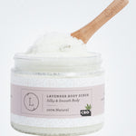 CBD Lavender Body Scrub with CBD, Natural Body Salt Scrub (THC free)