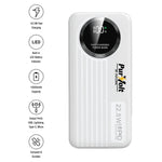 Pursonic 10,000mAh LED Fast Charging Power Bank – Built-in Cables, 22.5W Output, Type-C/USB/Lightning Compatibility