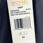 Michael Kors Gabby Small Black Leather Satchel Bag