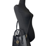 Michael Kors Gabby Small Black Leather Satchel Bag