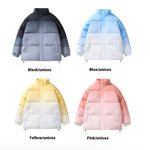 Stand Collar Gradient Cotton Coat