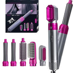 5 In 1 Multifunctional Hot Hair Brush With Dryer & Hair Curler Less