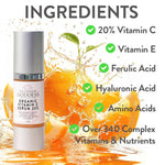 Organic Vitamin C Serum 20% – Brightening Treatment with Hyaluronic & Ferulic Acid